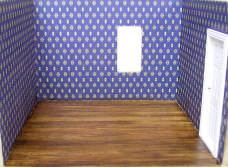 flooring and wallpaper vignette